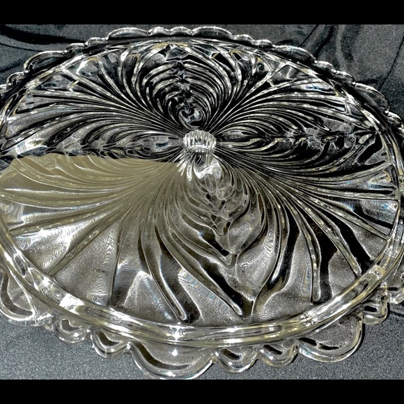 Glass Swirl Raised Platter - 13” - Picture 7 of 7